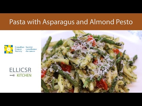 Pasta with Asparagus and Almond Pesto