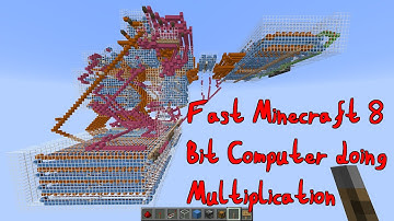 8 Bit Minecraft Computer V3.0 Doing 15x15 in 38 Seconds!