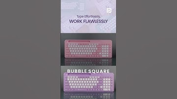 Bubble square wireless keyboard with Bluetooth & 2.4 GHZ Receiver - Portronics    #bubblesqaure