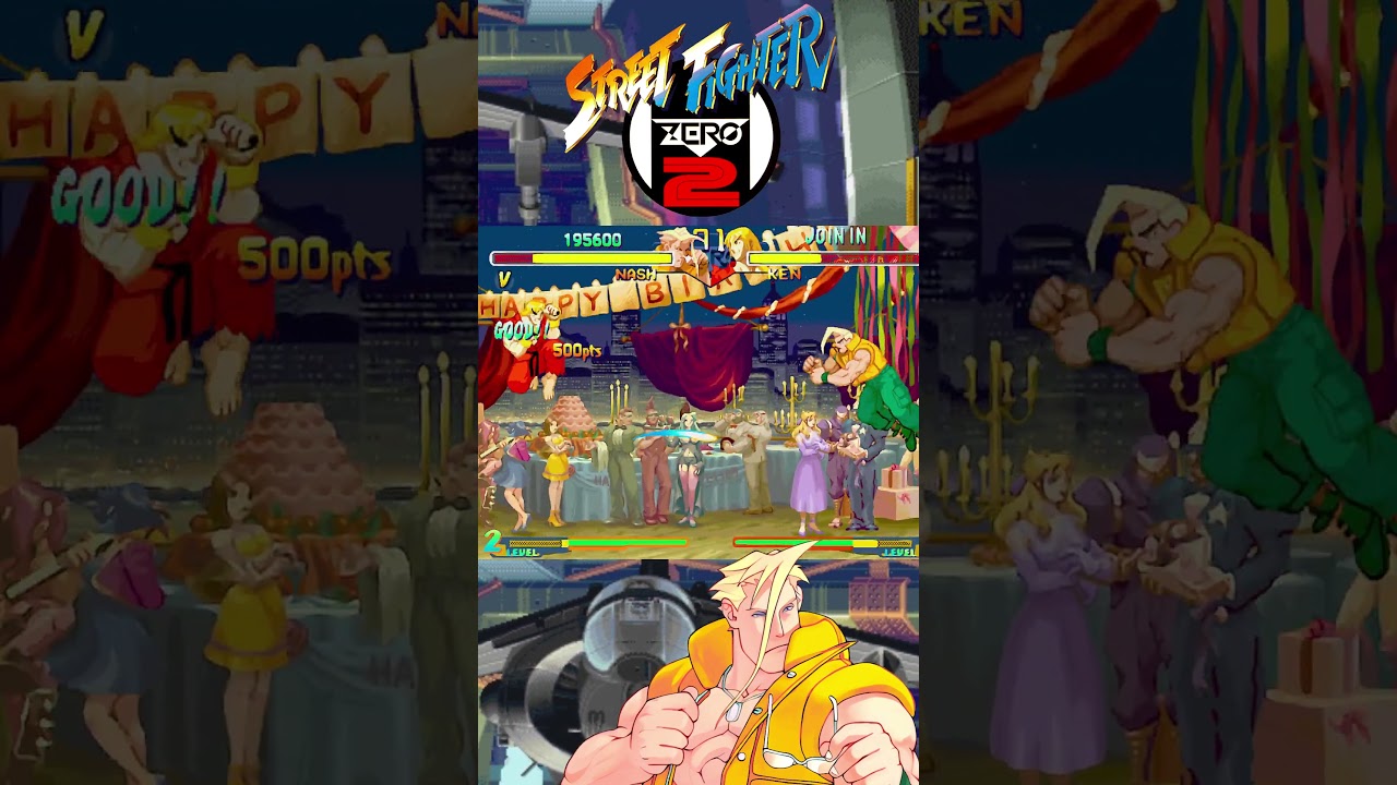 Street Fighter Zero 2 - Nash vs Ken  [1996/Arcade] 2K 60FPS 