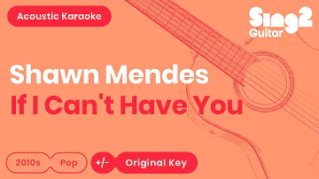 Shawn Mendes - If I Can't Have You (Acoustic Karaoke)