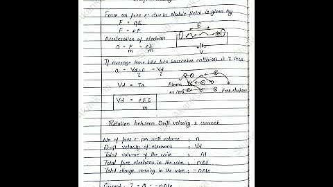 Class 12 physics notes | Current electricity all important derivations | pdf link in description |