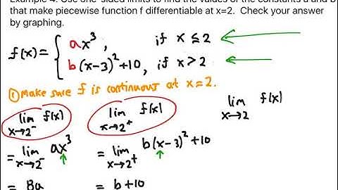Differentiability of a Piecewise Defined Function at Its Transition Point