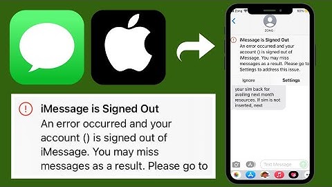 How to fix "iMessage is Signed Out" error in iPhone