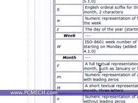 Really Basic PHP - Date Function