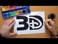 How to draw the Disney Digital 3D logo