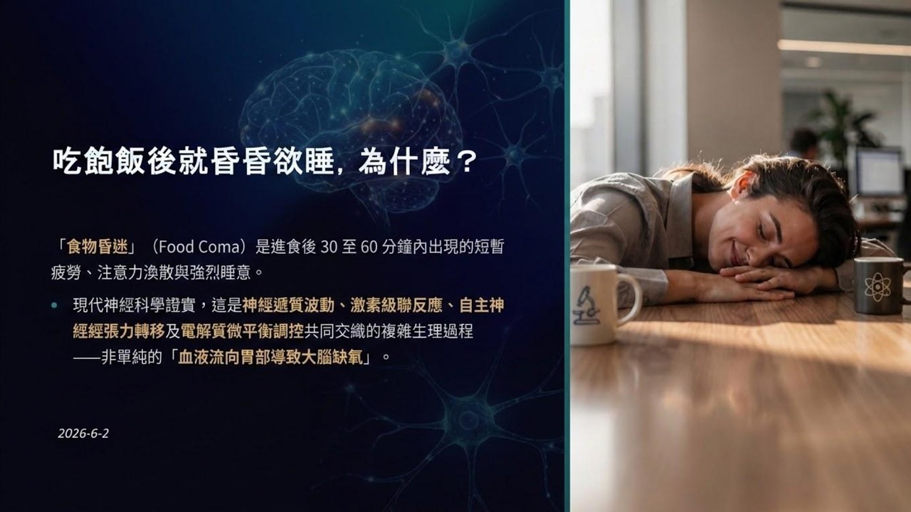 吃飽飯後就昏昏欲睡,為什麼? 縮圖