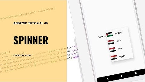 Android Studio Tutorials | how to create a spinner in android studio