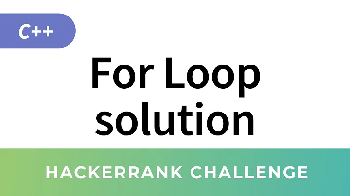 HackerRank Solution: For Loop in C++