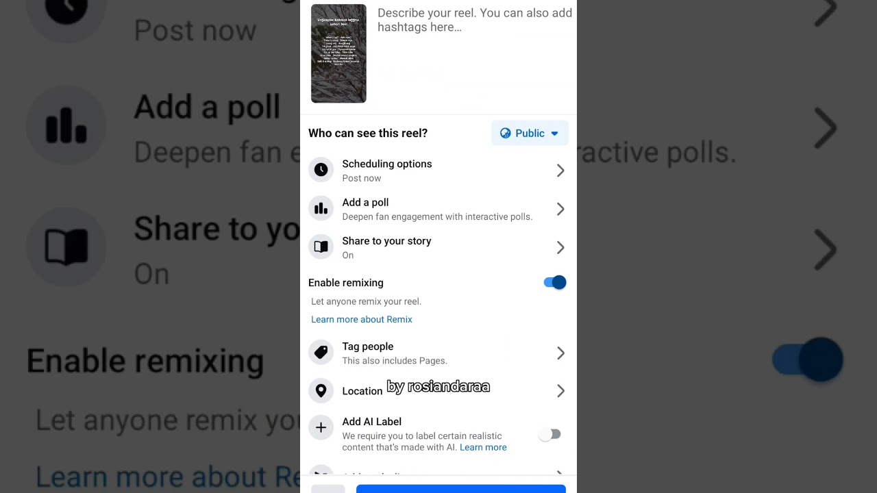 Tutorial Cara MEMASUKKAN link affiliate di Facebook reels 