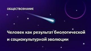 1. Человек как результат биологической и социокультурной эволюции