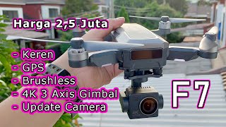 Drone Keren 2,5 Jutaan GPS Brushless 4K Gimbal 3 Axis - SJRC F7