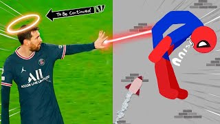 Real Football vs Stickman | Stickman Dismounting funny moments | Best Falls