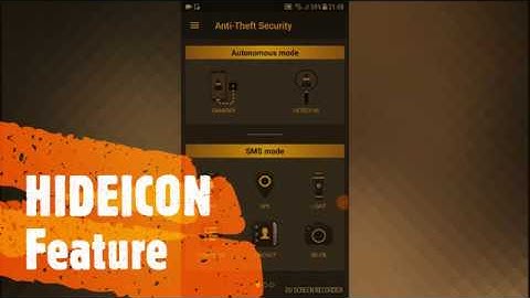 Anti-Theft Security app - HIDEICON Feature