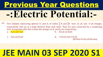 Two isolated conducting spheres S1 and S2 of radius 2/3 R and 1/3R have 12 μC and –3 μC charges,