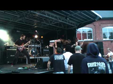 TRIGGER THE BLOODSHED plays Day Of Decay at Baghuset in Aalborg - Denmark 2010 B