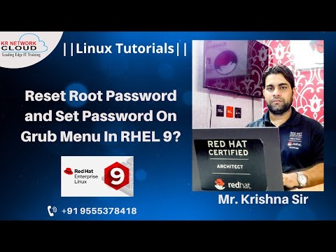 Reset root password using single User Mode and Set password on GRUB menu in RHEL-9 in Hindi | RHEL-9