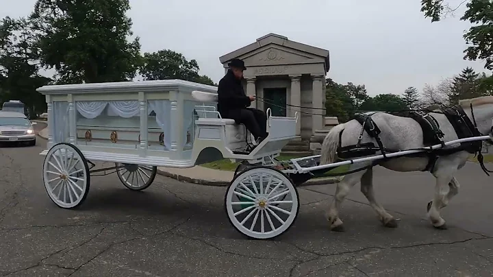 NY Funeral Horse Carriage Company - Farewell Last Ride in Evergreen Cemetery in Brooklyn, New York