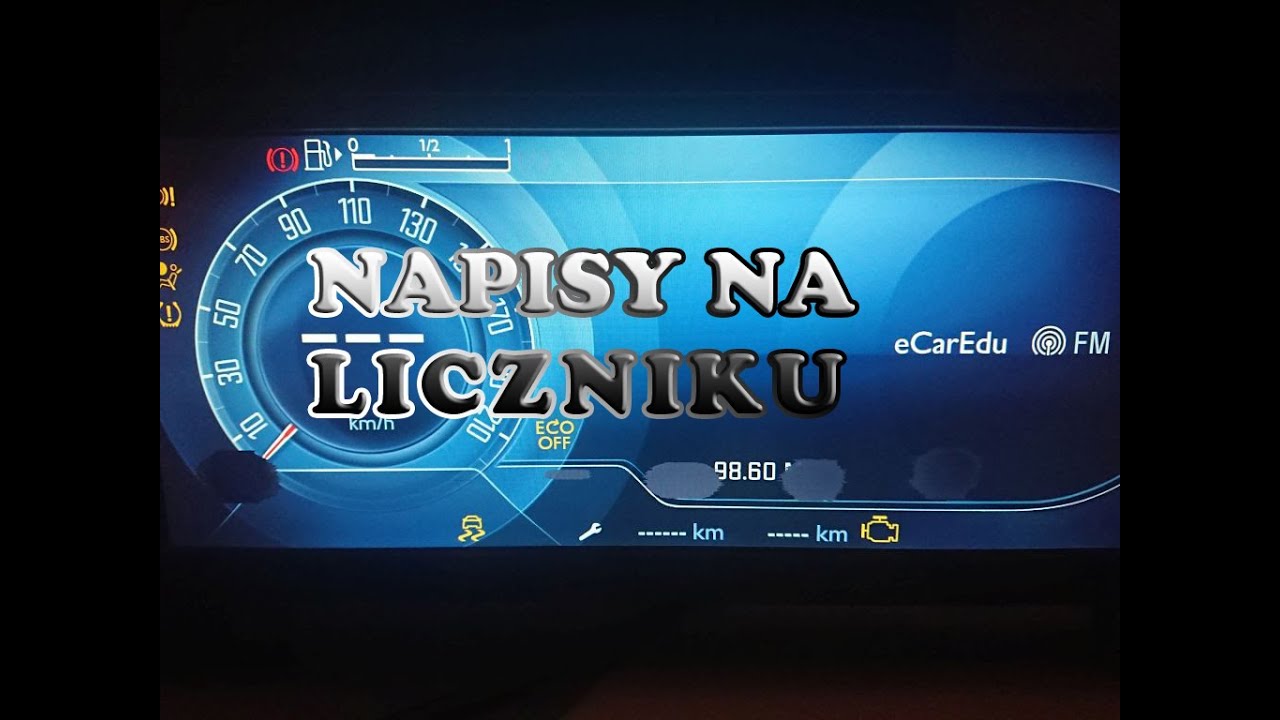 Licznik Citroen C4Picasso - napisy - [instrument cluster C4 Picasso]