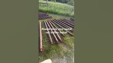 Pre stained round rail fence. #fencecompany #backyardfence #tulsaoklahoma #construction