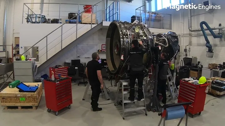 Time-lapse of Fan Case Removal and Repair on CFM56-5B Engine