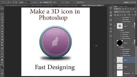 Photoshop Tutorial - 3D circular Logo icon effect by Fast Designing