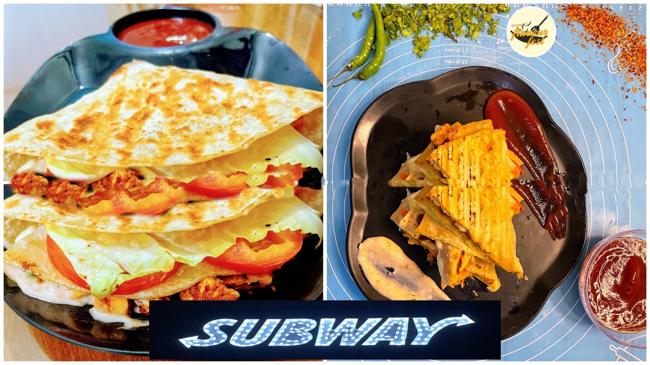SUBWAY style TikTok trending Grilled Paneer tikka tortilla wrap/पनीर टिक्का रोटी रैप। Quick Recipe
