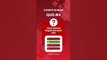 Courts in India Quiz #4 | Forensic MCQs | UGC NET/ NFAT /CUET