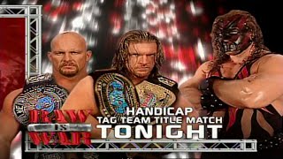 Stone Cold & HHH Vs Kane WWF Tag Team Championship Match