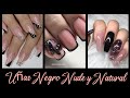 UÑAS NEGRO CON NUDE Y NATURAL/BLACK NAIL/TRENDS NAIL/FASHION NAIL