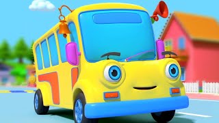 Wheels On The Bus Go Round And Round + More Vehicle Rhymes And Kids Songs