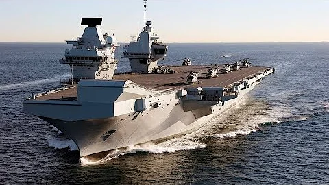 Royal Navy HMS Queen Elizabeth aircraft carrier departs after upgrade