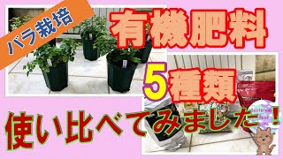 【バラ栽培】有機肥料5種☆使い比べてみました！