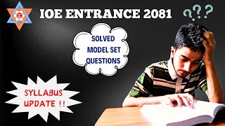 New IOE Model Set Questions || New Syllabus || IOE Entrance 2080