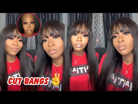 Tutorial How To Cut Fringe Bangs For Silky Straight Melted Lace Wig Ft Ulahair.