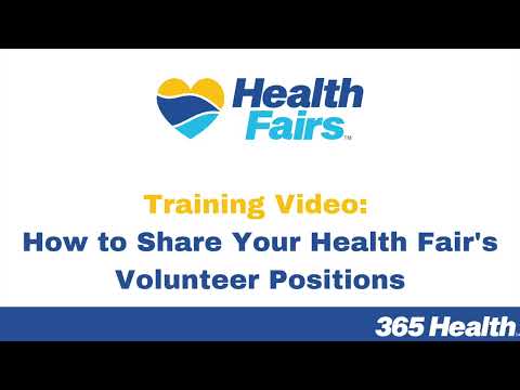 How To Share Your Health Fair's Volunteer Positions