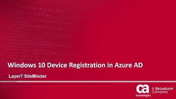 Windows 10 Device Registration in Azure AD