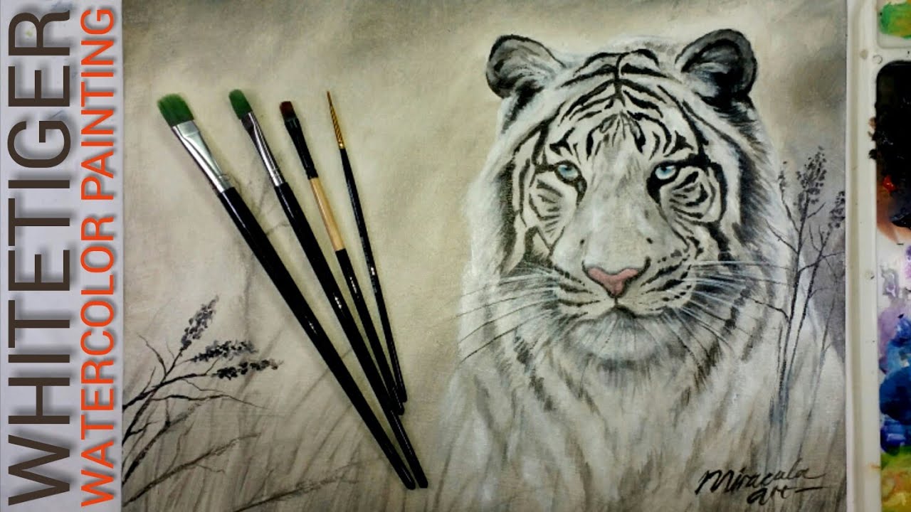 Cara Sederhana Melukis Harimau dengan Cat Air Watercolor 