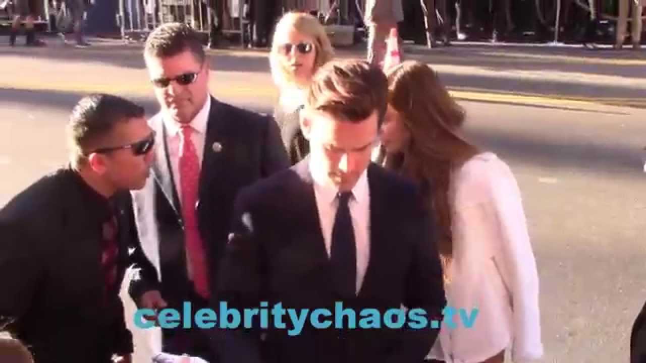 Actor Matt Bomer thrills fans outside Magic Mike XXL