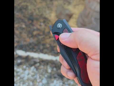 Kizer Feweed - matte DLC Ultra Elmax blade and UV Reactive Carbon Fiber inlay