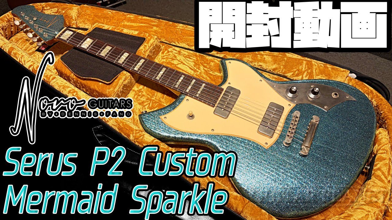 Novo Guitars Serus P2 Custom -Mermaid Sparkle EX Light Distress