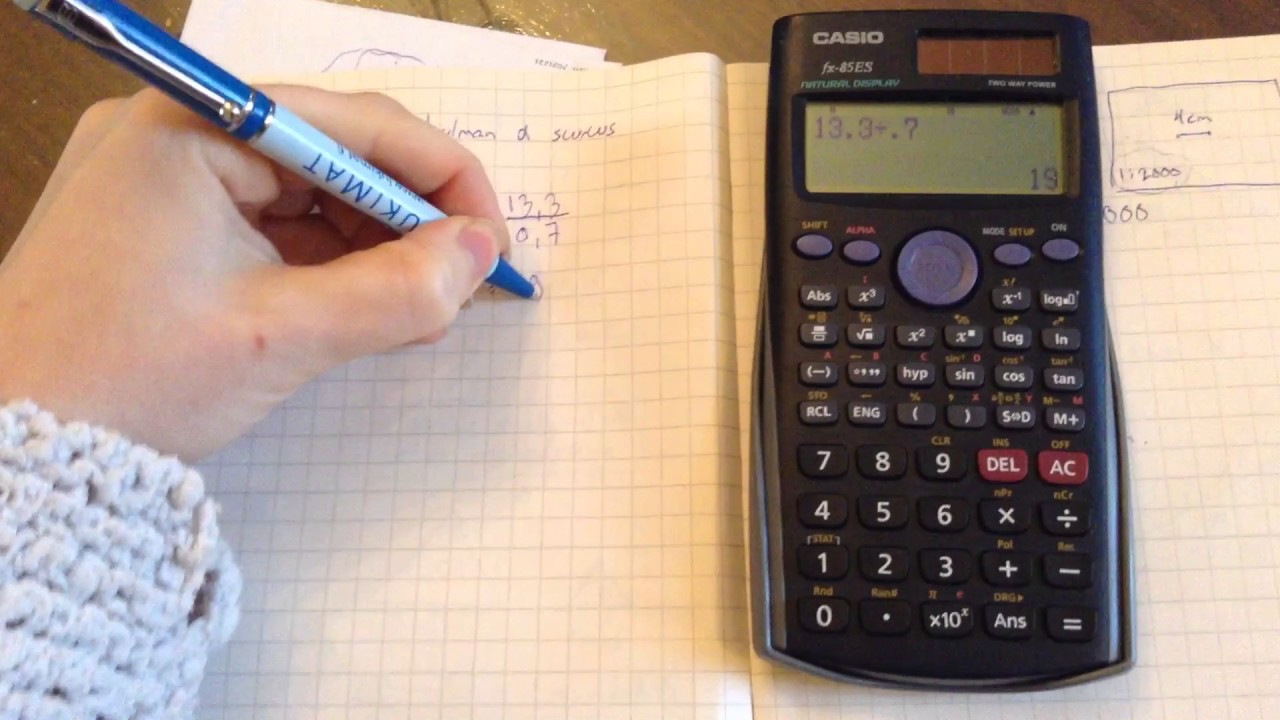 Kolmion kulman suuruus sinin, kosinin ja tangentin avulla