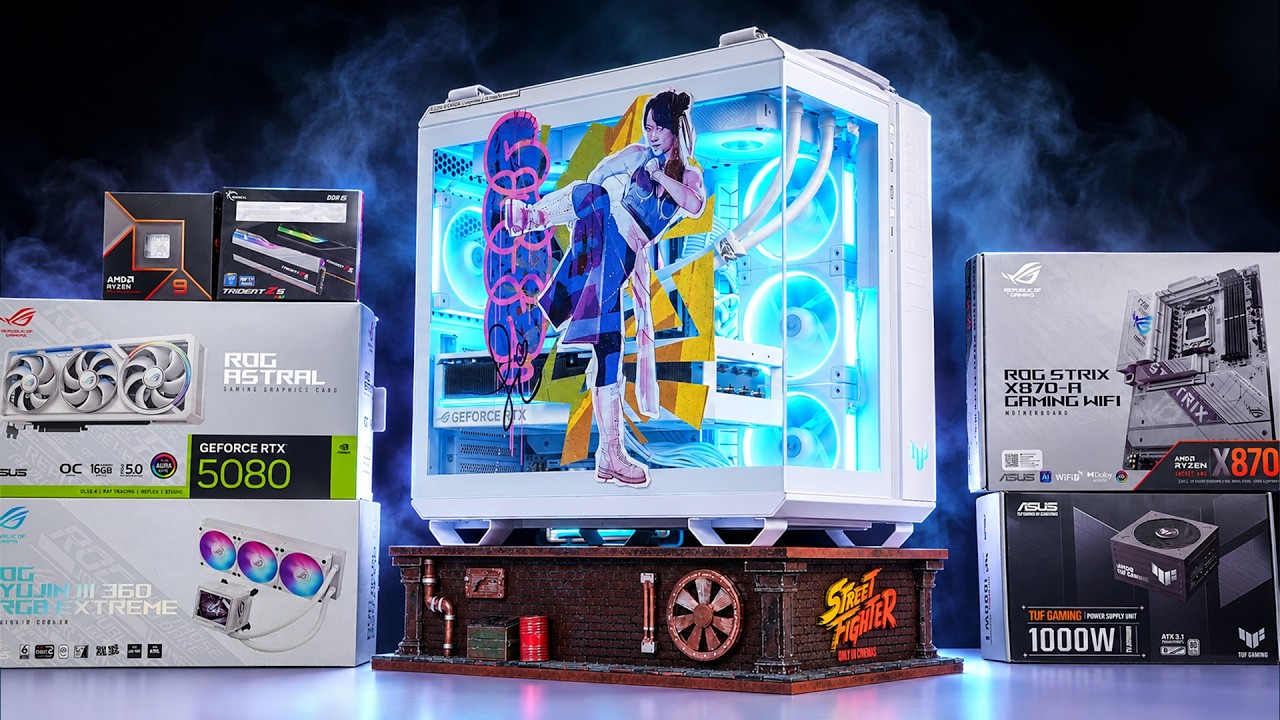 ⁣I Built a  ROG x Street Fighter Gaming PC Build | RTX 5080 + 9900X