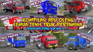 NEKAT OLENG BREE.🤣 K0MP1L4SI ADU 0L3NG BUSSID SEMUA JENIS TRUK PERTAMINA || GAK NG0TAK SOPIR NYA.!