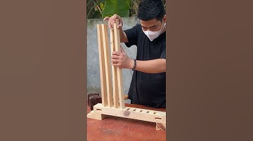 A Table With Perfectly Criss-Cross Wooden Strips Part 2 #woodworking #shorts #woodwork #woodworker