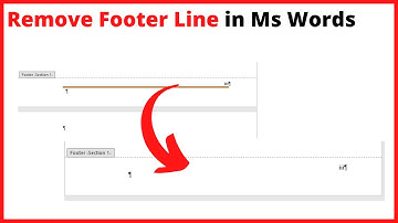 how to remove footer line from Ms word Page