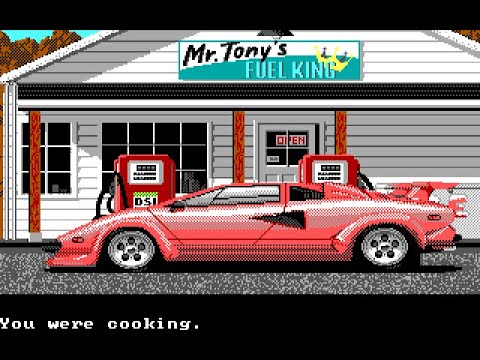 Test Drive 1, IBM PC, EGA, Lamborghini Countach