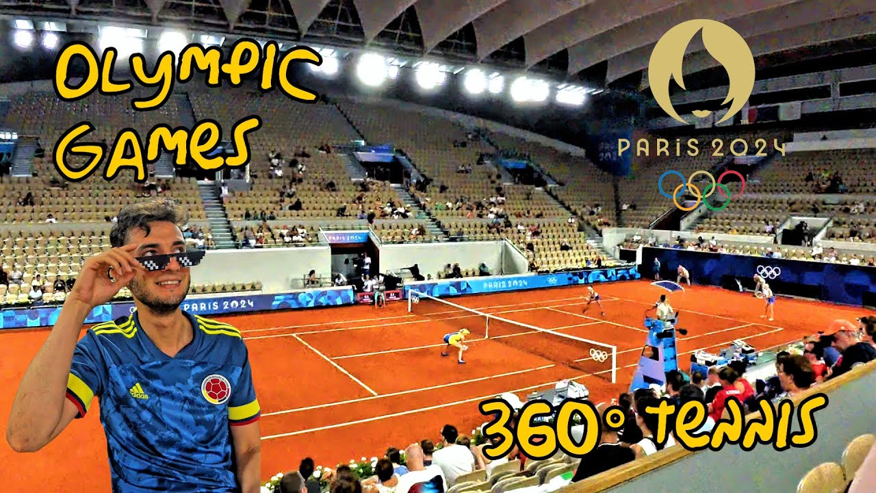 OLYMPICS 🏅 Paris 2024 - TENNIS 🎾 (Doubles - UKRAINE vs USA) 360° VR