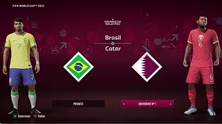 FIFA 23 - BRASIL X CATAR FINAL COPA DO MUNDO QATAR 2022 GAMEPLAY PS4