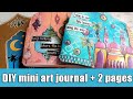 DIY mini art journal + 2 pages | Art by Marlene Artsy Arabia collection